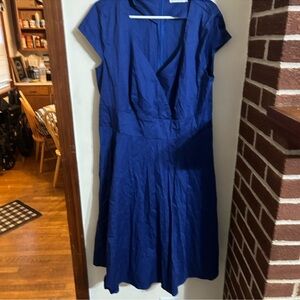 Bloomlinedress Size 3XL Elegant Blue Midi Dress